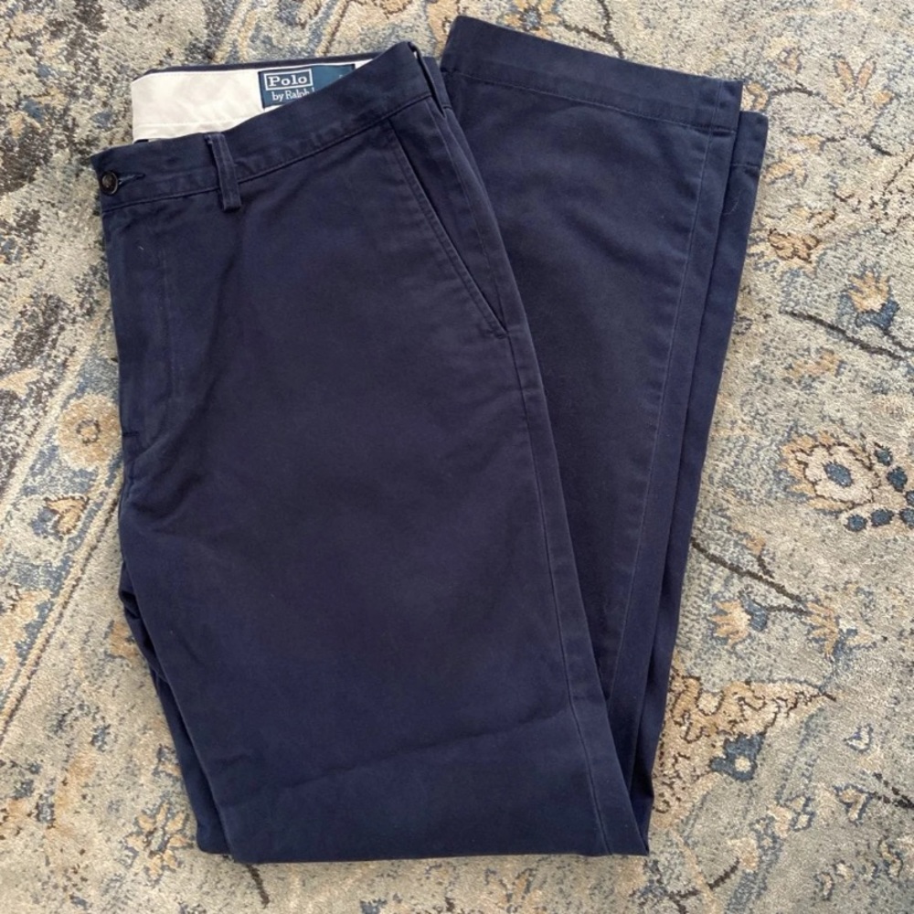Polo Ralph Lauren navy chinos; 36x34